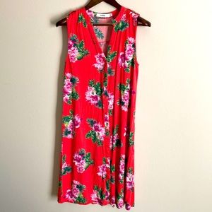 NWOT Justfab floral Hawaiian print coral dress